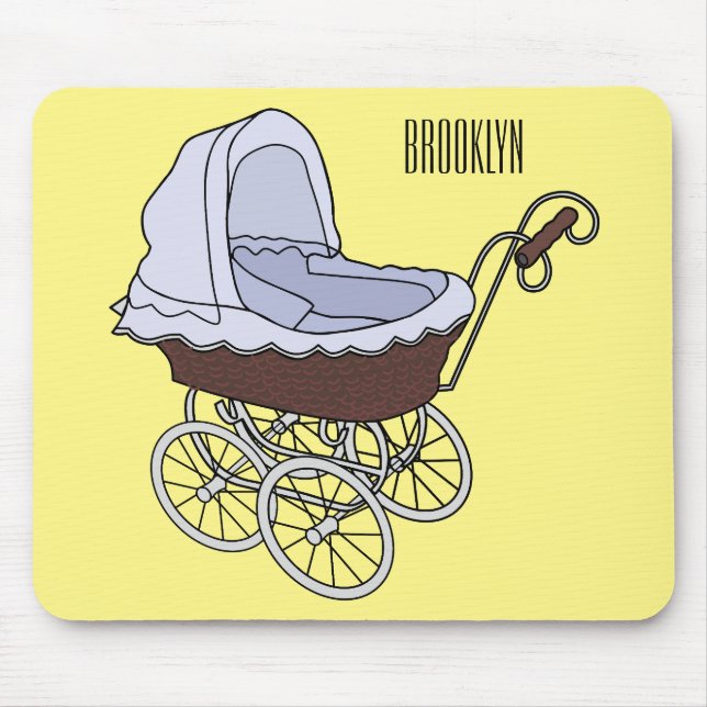 Mousepad Ilustração de desenho animado do stroller (Frente)