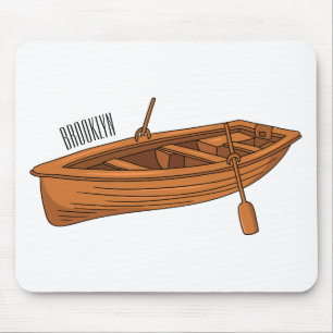 Mousepad Ilustração de desenho animado em Rowboat