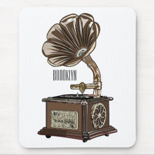 Mousepad Ilustração de desenho animado girável