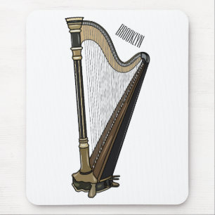 Mousepad Ilustração de desenho animado Harp