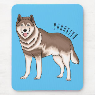 Mousepad Ilustração de desenho animado siberiano husky