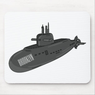 Mousepad Ilustração de desenho animado submarino