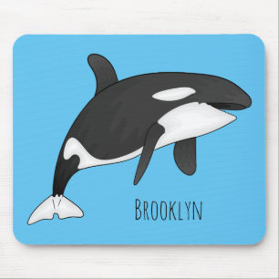 Mousepad Ilustração de desenho da baleia assassina