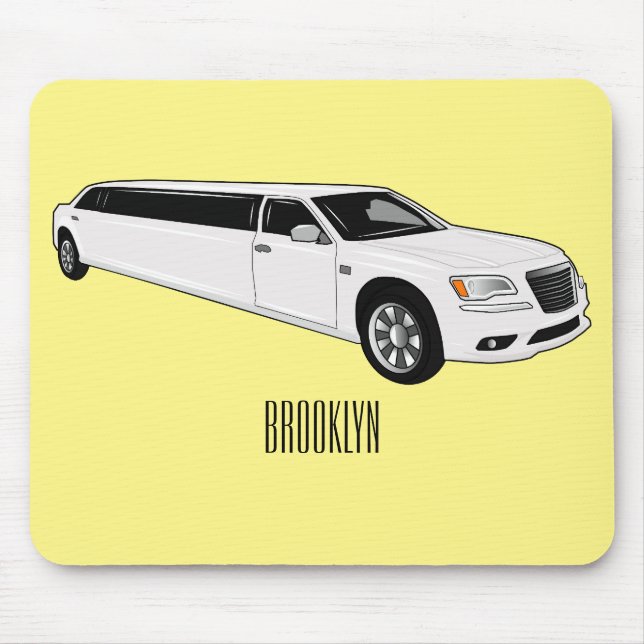 Mousepad Ilustração de desenho da limusine (Frente)