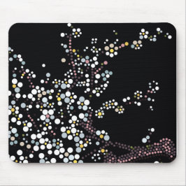 Mousepad Ilustração de Desenho de Arte com Pontos de Flor d