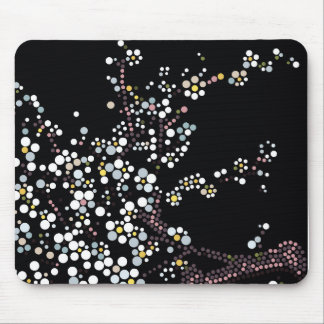 Mousepad Ilustração de Desenho de Arte com Pontos de Flor d