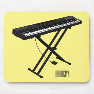 Mousepad Ilustração de desenho de piano de teclado