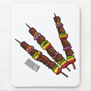 Mousepad Ilustração de desenho do Kebab ou kabob