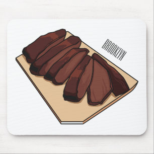 Mousepad Ilustração de desenho do peito de carne