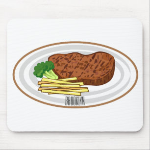 Mousepad Ilustração de desenho em bife