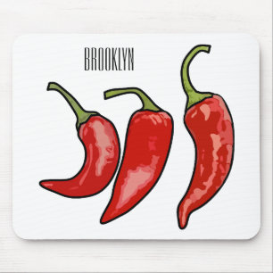 Mousepad Ilustração de desenho em chili