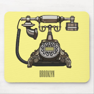 Mousepad Ilustração de desenho telefônico