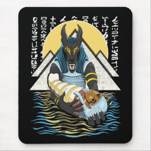 Mousepad Ilustração de Deus Egípcio Anubis