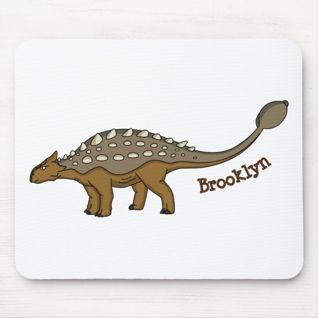 Mousepad Ilustração de dinossauro blindado Ankylosaurus (Frente)