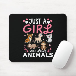 Mousepad Ilustração de Gato Minimalista Fofa Divertida para