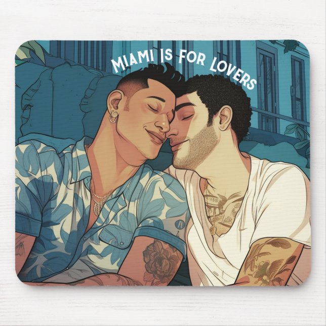 Mousepad Ilustração de Gay de Miami (Frente)