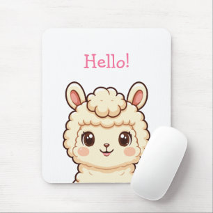 Mousepad Ilustração de lhama fofa design