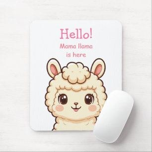 Mousepad Ilustração de lhama fofa design
