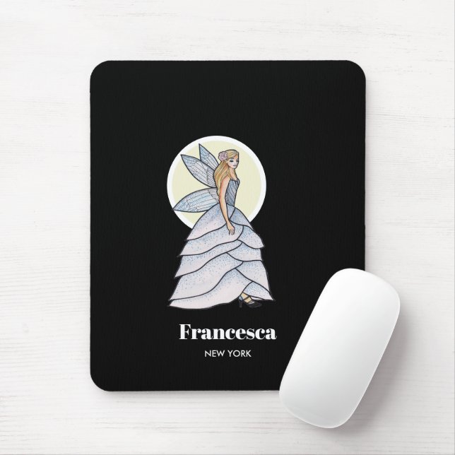 Mousepad Ilustração de Moda de Pétalas de Princesa Fada (Com mouse)