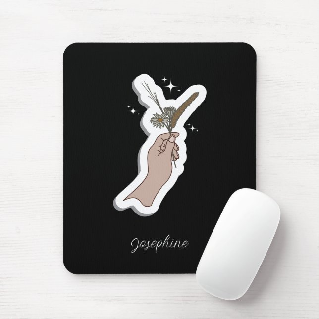 Mousepad Ilustração de natureza e simplicidade (Com mouse)