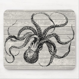 Mousepad Ilustração de Octopus Vintage