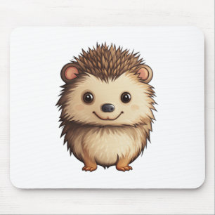 Mousepad Ilustração de ouriço de desenho animado