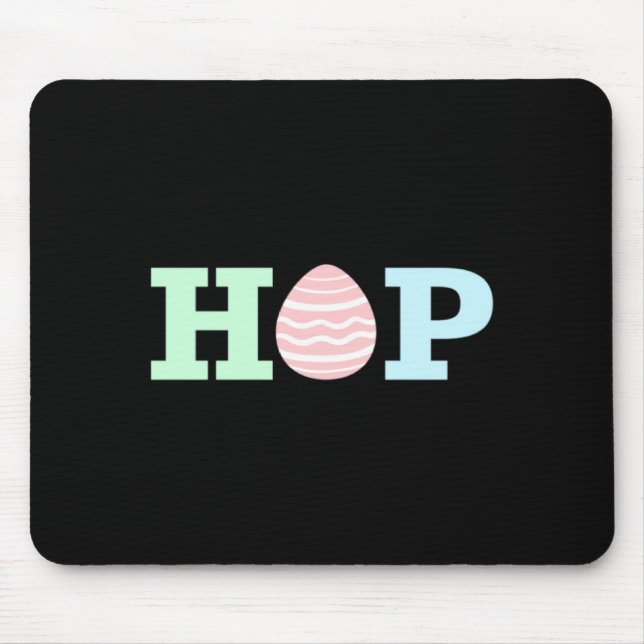 Mousepad Ilustração de Ovo de Páscoa com Padrão Pastel (Frente)
