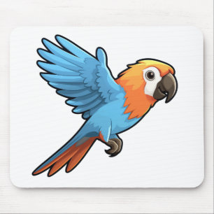 Mousepad Ilustração de papagaio de desenho animado