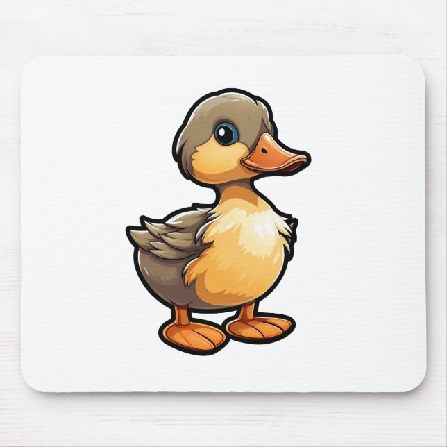 Mousepad Ilustração de pato de desenho animado (Frente)