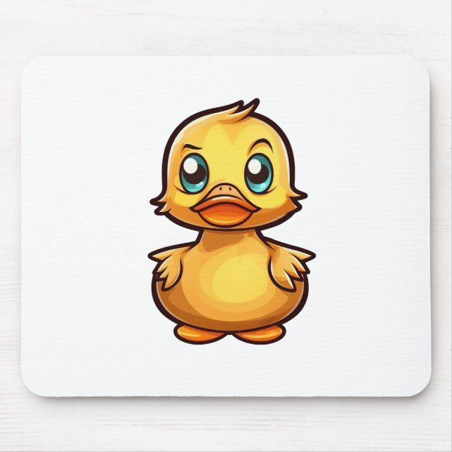 Mousepad Ilustração de pato de desenho animado (Frente)