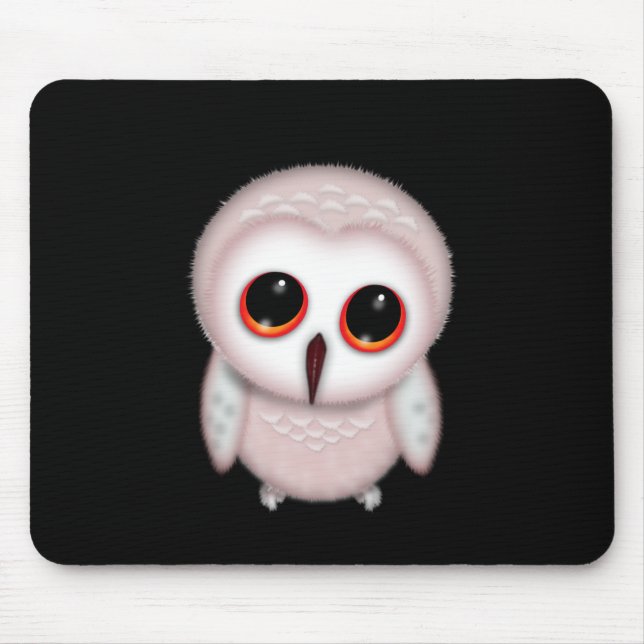 Mousepad Ilustração de Pequena Coruja (Frente)