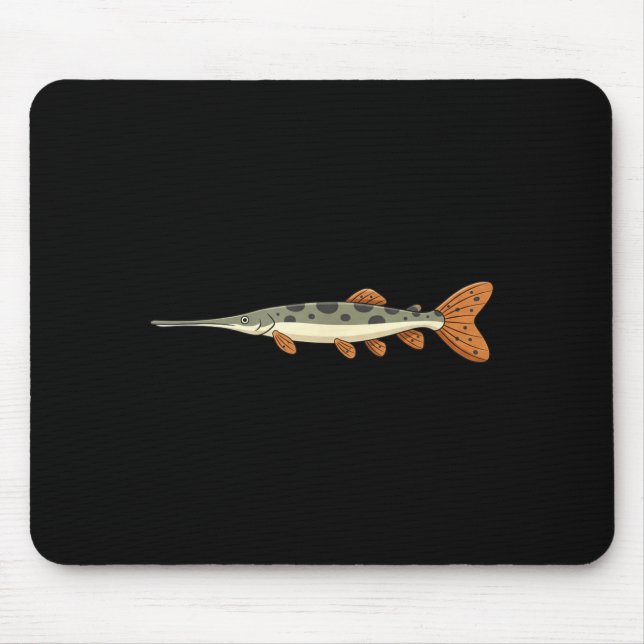 Mousepad ilustração de pesca de peixe-agulha para o lago do (Frente)