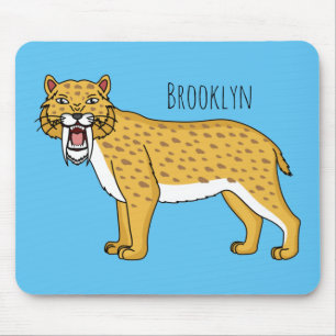Mousepad Ilustração de tigre com dentes de Saber