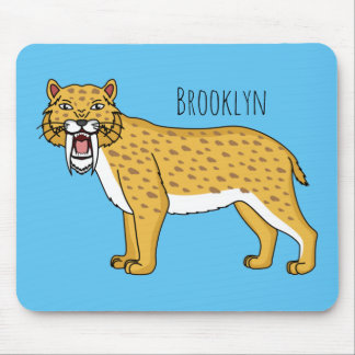 Mousepad Ilustração de tigre com dentes de Saber