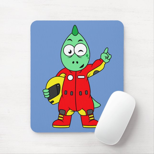 Mousepad Ilustração De Um Condutor De Automóveis De Corrida (Com mouse)
