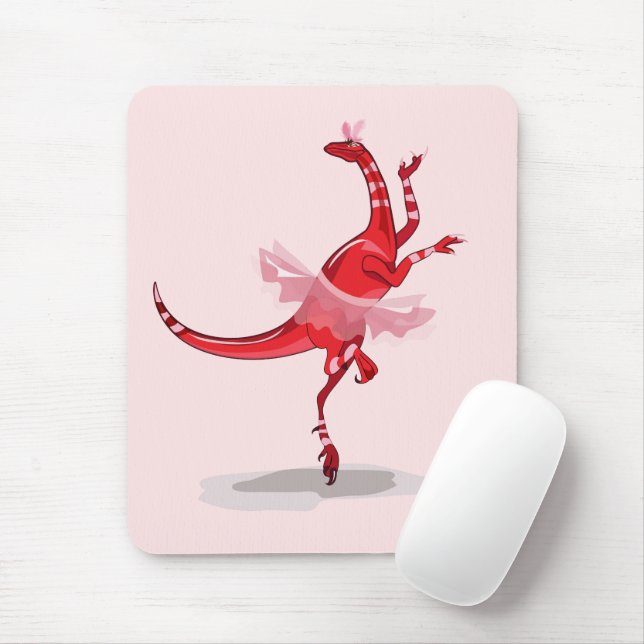 Mousepad Ilustração De Um Raptor De Ballerina. (Com mouse)