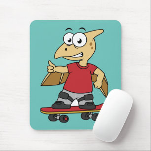 Mousepad Ilustração De Um Skate Pterossauro.