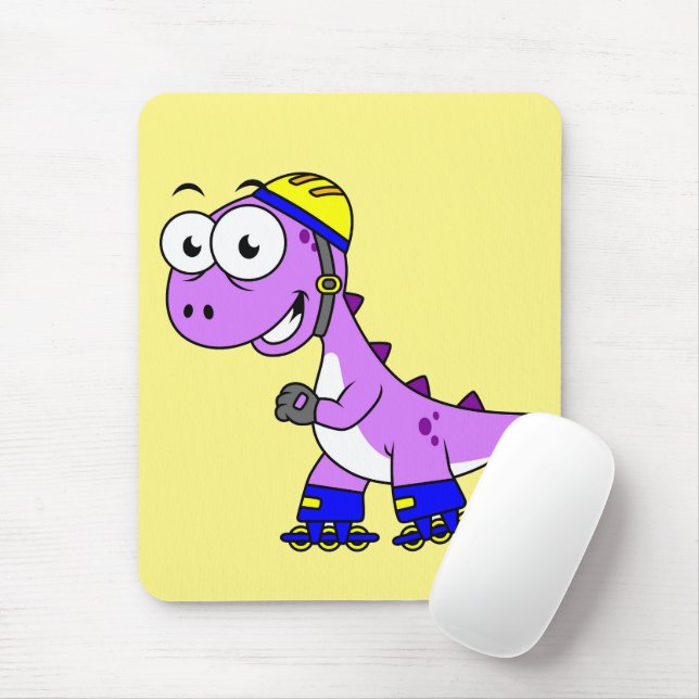 Mousepad Ilustração De Um Tyrannosaurus Rex De Pé. (Com mouse)