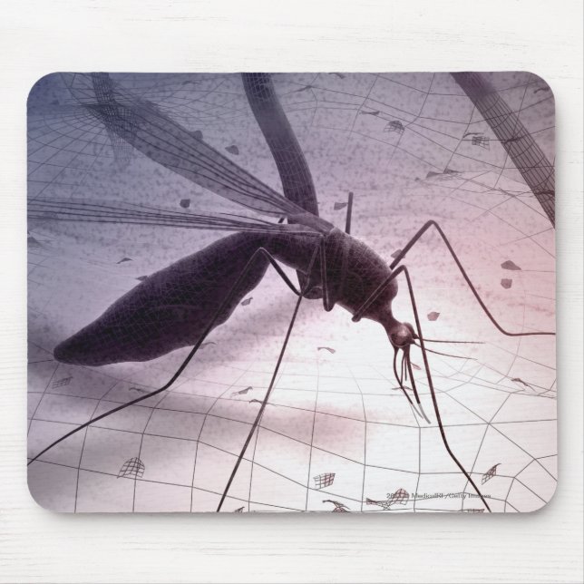 Mousepad Ilustração de uma mordedura do mosquito (Frente)