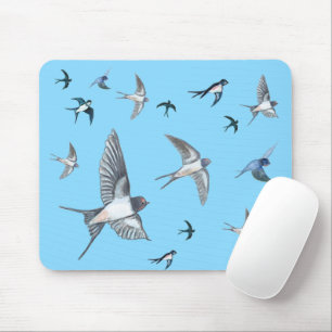 Mousepad Ilustração Do Bando De Aves De Engorda Voadoras