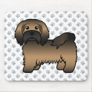 Mousepad Ilustração do Cão de Cartoon Bonito Brindle Hav