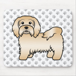 Mousepad Ilustração do Cão de Cartoon Cute Fawn Havanese