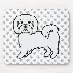 Mousepad Ilustração do Cão de Cartoon de Cuta de Coton d
