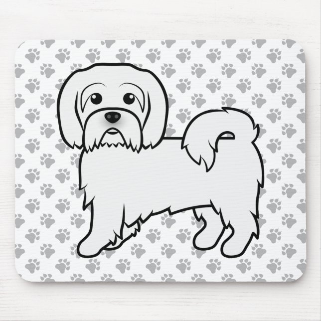 Mousepad Ilustração do Cão de Cartoon de Cuta de Coton de T (Frente)