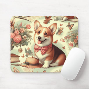 Mousepad Ilustração do Cardião Vintage Welsh Corgi