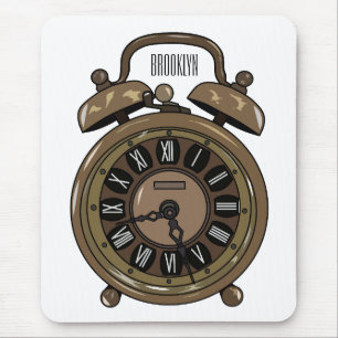 Mousepad Ilustração do desenho do relógio do alarme