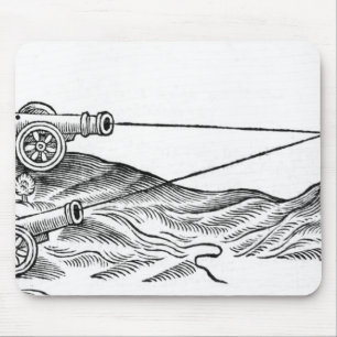 Mousepad Ilustração do fogo de canhão