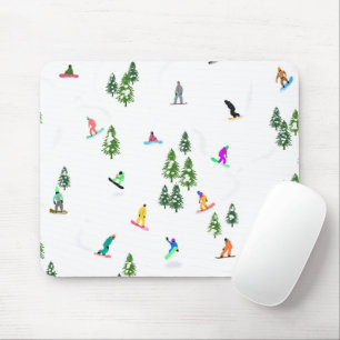 Mousepad Ilustração do Freeride Snowboarder Snowboard