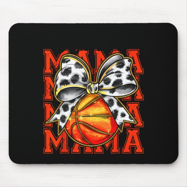 Mousepad Ilustração do Jogo da Mãe de Basquete com Laço Coq (Frente)