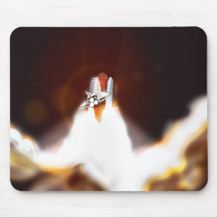 Mousepad Ilustração do Lançamento Noturno do Shuttle do 